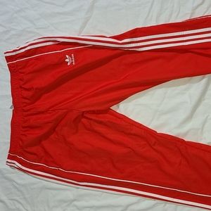 Adidas mens open hem 3 stripes pants